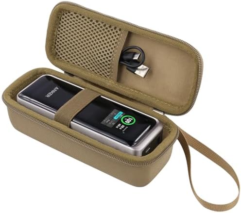 Ultimate Khanka Protective Case for Anker Prime Power Banks – Sleek Golden Waterproof Hard Shell for 12000 m Ah & 20000 m Ah Models, Travel-Ready Accessory with Superior Compatibility and Enhanced Durability