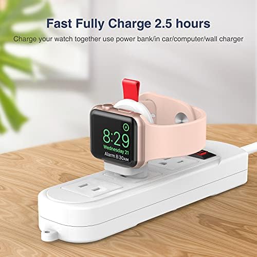 i.VALUX Dual Pack Portable Apple Watch Charger – Fast Wireless Magnetic Charging for All Series 1-10, SE, Nike & Ultra Models – Compact Travel-Friendly Design for Effortless Power on the Go