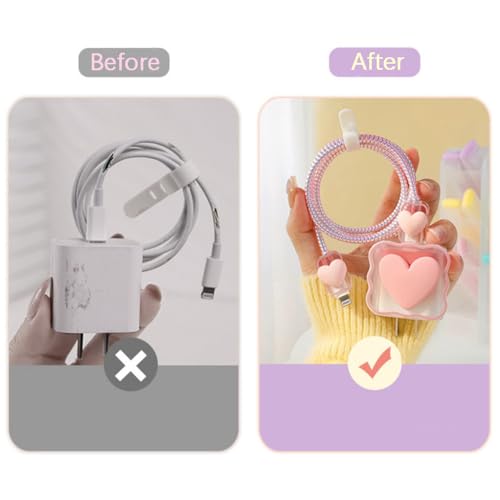 Vibrant Purple Heart-Shaped USB Charger Protector for i Phone – Stylish Silicone Data Cable Guard with Rapid Charging Capability, Ideal for Trendy Tech Enthusiasts and Mobile Users