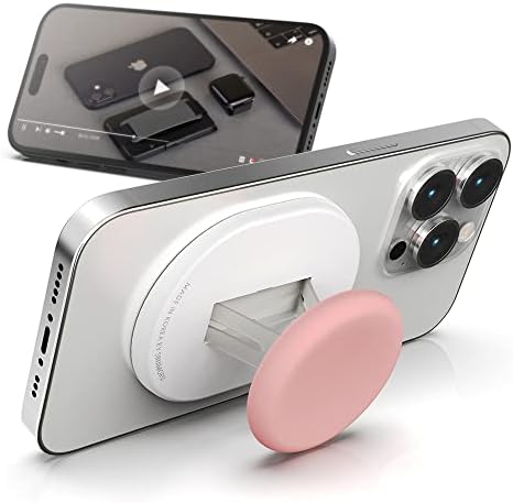 Experience the Ultimate Sinjimoru Magnetic Phone Grip & Holder – Ergonomic Design for i Phone 12-16, Multi-Functional Stand for Hands-Free Viewing, Enhanced 2500 g Magnetic Strength, Soft Silicone Comfort Band, and Stylish Pastel Colors for Personal Expression