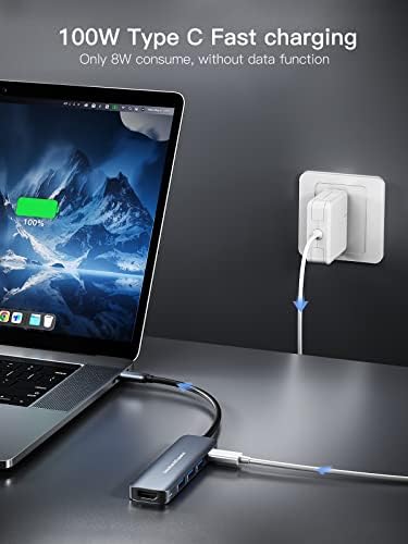 Transform Your Tech Experience with the Dockteck 7-in-1 USB C Hub Multiport Adapter – Ultimate 4 K HDMI, High-Speed Ethernet, 100 W PD Charging, Dual USB 3.0 Ports & SD/TF Card Reader for Mac Book, i Pad, HP, Dell XPS & More – Perfect for Seamless Connectivity and Enhanced Productivity!