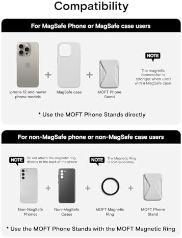 MOFT MagSafe Wallet for iPhone 15/14/13/12 Series, Strong Magnetic Phone Card Holder Fit 2 Cards & 3 Viewing Angles & Stain-Resistant Vegan Leather Phone Stand, Maple – Enhanced Compatibility and Speed