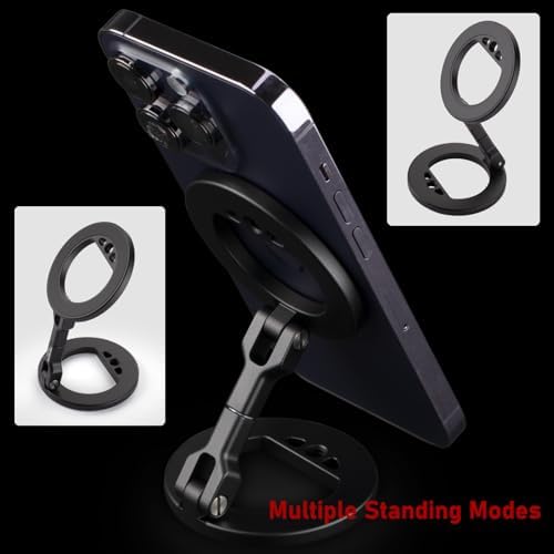 Revolutionary Magnetic Dual Grip Phone Holder for i Phone – Ultimate Security on Iron Surfaces | Versatile 1/4″ Screw Mount | Perfect for i Phone 16/15/14/13/12 Pro Max & Magnetic Cases | Effortless, Hands-Free Operation for Daily Activities