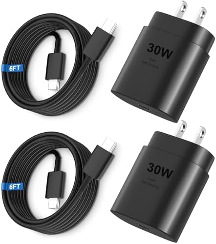 High-Speed 30 W USB C Fast Charger for i Phone 15 & 16 Pro Max with 6 FT Cable – Ultimate Compatibility for i Pad and Samsung Galaxy S24 – Compact, Reliable Power Block with Advanced Safety Features for On-the-Go Charging