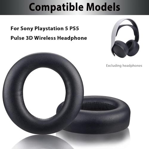 Elevate Your PS5 Gaming with Premium Memory Foam Ear Pads – Noise-Isolating Replacement Cushions for Sony Pulse 3 D Wireless Headset – Soft Mesh Fabric for Unmatched Comfort & Long-Lasting Durability – Black Finish for Seamless Style