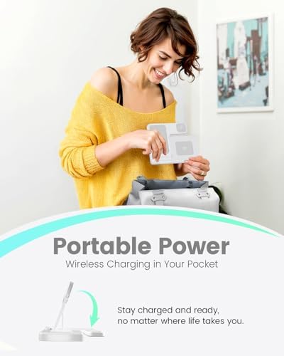 Revolutionary 3-in-1 Wireless Charging Station for Apple Devices – Fast, Efficient Charger Stand for i Phone 16, 15, 14 Pro Max, 13, 12, 11, Apple Watch Series 10 to SE & Ultra, and Air Pods Pro, 4, 3, 2 – GETPALS Compact Design for a Clutter-Free Charging Experience