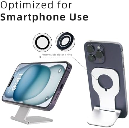 R7 Magnetic Laptop Phone Holder, Lightweight Portable and Versatile Stand for MagSafe and Non-MagSafe Devices, Compatible with Apple Watch Charging, Monitor Screen Side Mount for Work, Multi-Tasking – Enhanced Compatibility and Speed