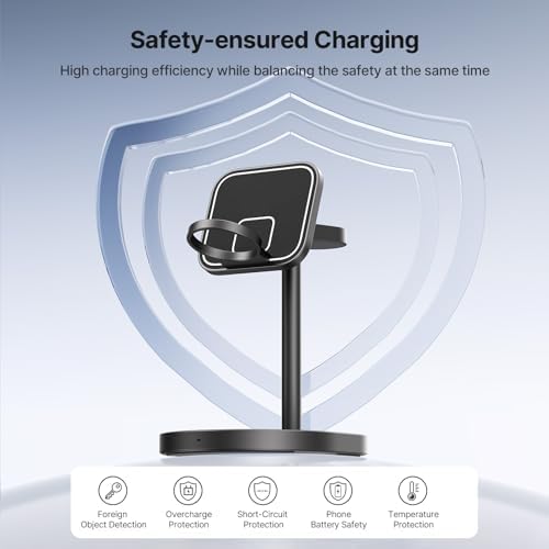 X85 Magnetic 3-in-1 Wireless Charger Stand – Versatile Charging Station for i Phone 16/15/14/13/12, Apple Watch S10/Ultra/9/8/7 & Air Pods 4/3/2/Pro – Adjustable Viewing Angles with Unique Basketball Court Design – Fast Charging Solution for Tech Enthusiasts