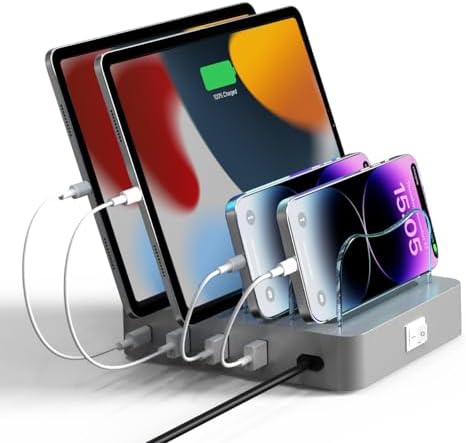 Ultimate 4-Port USB Fast Charging Station – Smart Multi-Device Dock for Phones & Tablets – Universal Charging Hub with Enhanced Safety Features – Sleek Design for Home & Office Efficiency – Rapid Power Delivery Solution