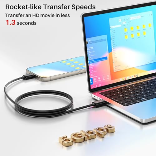 Long USB C Monitor Cable 10FT, 4K@60Hz Video Output 100W PD Charging, 20Gbps Data Transfer, Long USB C 3.2 Gen 2×2 Cable for MacBook, iPad, Dell, LG, ARZOPA, KYY for Portable Monitor – Enhanced Compatibility and Speed