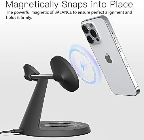 Revolutionary 3-in-1 Apple Device Charging Station – Fast Mag Safe Wireless Charger for i Phone 12-16, Apple Watch, and Air Pods – Sleek, Space-Saving Design with Enhanced Compatibility for Streamlined Daily Charging Experience
