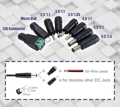 DIGISHUO 24 V 4 A High-Efficiency Power Supply Adapter – Premium AC to DC Transformer for LED Strip Lights and CCTV Cameras – Robust 96 W Switching Converter with Enhanced Safety Features and Global Compatibility