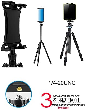 Versatile Tablet Stand & Bike Phone Holder for Indoor Gym – Universal Mount for Treadmills, Spinning Bikes, and Microphones – Compatible with i Pad Pro, i Pad Mini/Air & Smartphones (4.7″-12.9″) – Enhance Your Workout Experience with Adjustable Viewing Angles and Secure Stability
