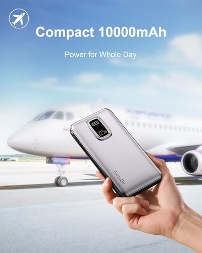 Ultimate 10000 m Ah Portable Power Bank with Built-In USB-C, USB-A & i OS Cables – 22.5 W Fast Charging Power Bank for i Phone 16/15/14/13, Samsung S24/S23/S22/S21, i Pad & More – Lightweight, Airline-Approved Charger for On-the-Go Convenience and Enhanced Device Compatibility