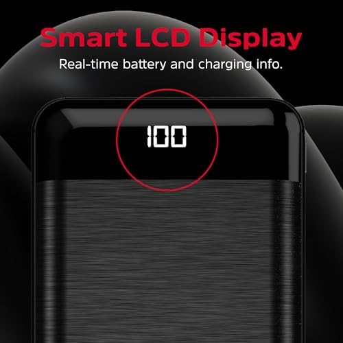 Energizer 20000 m Ah Power Bank: Ultra-Portable Fast Charging Battery Pack with LCD Display for i Phone 16/15/14/13/12 and Android Devices – Dual USB Output for Simultaneous Charging, Lightweight Design for Travel and Daily Use