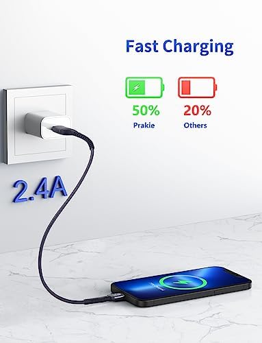 10 FT USB C Charging Cable – 2 Pack Durable Braided Fast Charger for i Phone 16, 15 Pro Max & Samsung Galaxy S23 – High-Speed 3 A Power Delivery, Tangle-Free Design for Enhanced Convenience and Compatibility