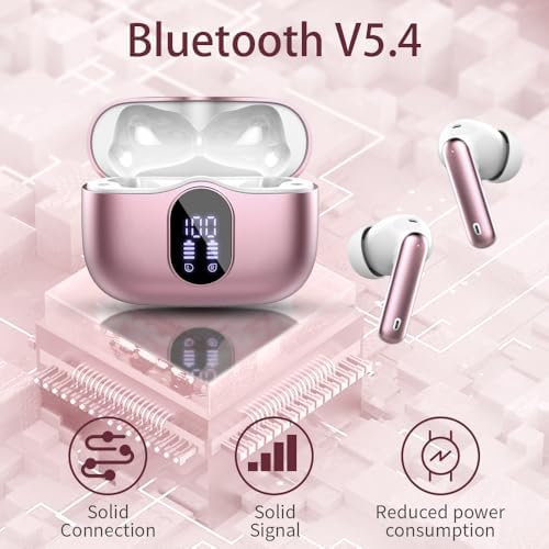 Advanced Bluetooth 5.4 Wireless Earbuds with IP7 Waterproofing and Noise-Canceling Microphone – 36 Hours Playtime for Immersive Stereo Sound During Sports, Travel, and Daily Commutes – Ultimate Comfort and Durability for Active Lifestyles and Music Enthusiasts