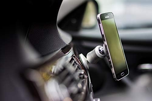 Revolutionary Dual Magnetic Phone and Tablet Holder in Matte Black – Ultimate Hands-Free Mount for Safe Driving and Workstations with Adjustable Viewing Angles and Rapid Compatibility