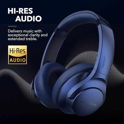 Anker Soundcore Life Q20 Wireless Over-Ear Headphones – Superior Hybrid Active Noise Cancellation, 70-Hour Battery Life, Premium Hi-Res Audio with Enhanced Deep Bass, Luxurious Comfort with Memory Foam Ear Cushions, Perfect for Travel and Office Environments, Quick USB-C Charging for Nonstop Audio Enjoyment