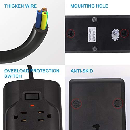 Transform Your Power Experience with the 10 FT Polarized 2 Prong to 3 Prong Outlet Adapter – Featuring 5 V 3.4 A USB Charging, 1700 Joules Surge Protection, and Wall Mountable Design for Non-Grounded Outlets – Perfect for Home and Office Efficiency