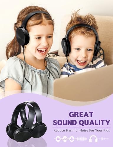 Classroom-Ready Kids Headphones Bulk Pack – 6 Durable Wired Earphones for Students, Toddlers, and Teens – Lightweight On-Ear Design with Comfortable Fit, Ideal for Learning, Music, and Online Classes – Compatible with Tablets and Laptops