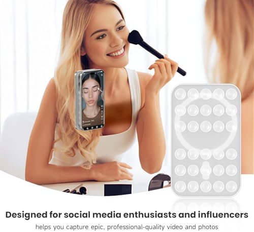 Revolutionary Patented Magnetic Suction Grip Mount for i Phone & Android – Effortless Hands-Free Phone Holder in Deep Blue, Perfect for Content Creators, Capture Stunning Selfies and Videos, Ultimate Compatibility with Mag Safe and Standard Cases, Portable and Stylish Design for On-the-Go Use