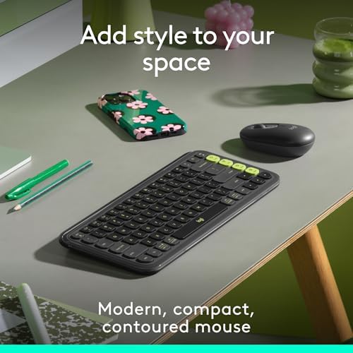 Logitech POP Wireless Mouse in Heartbreaker Rose – Customizable Emojis, Silent Click Technology, Precision Scrolling & Multi-Device Compatibility for Effortless Navigation and Personal Expression