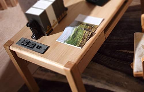 Recessed Power Grommet with Dual 20 W USB C Ports and 6 FT Extension Cord – Versatile Desk Power Socket with 2 AC Outlets for Seamless Integration into Cabinets, Drawers, or Nightstands – ETL Listed for Safety and Enhanced Charging Efficiency – Ideal for Organized Home Offices and Modern Living Spaces