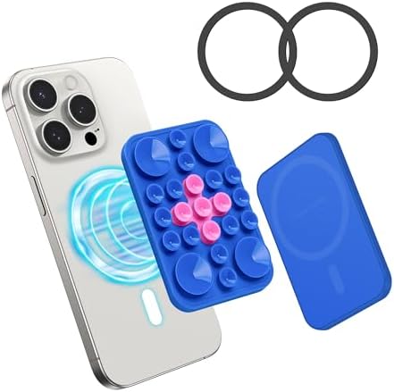 Magnetic Suction Cup Phone Mount for Mag Safe Cases – Ultimate Hands-Free Solution for i Phone 12/13/14/15/16 – Superior Anti-Slip Grip for Showers, Cooking, and Video Conferencing – Sleek Black Design to Enhance Content Creation and Daily Convenience