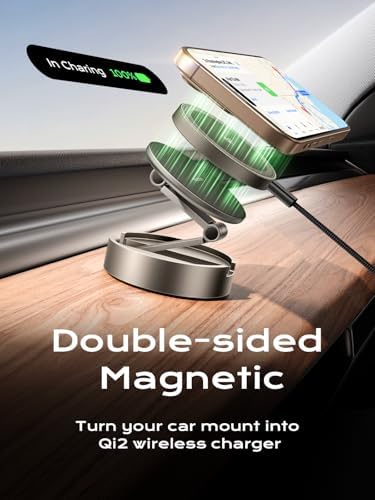 THREEKEY Mag Safe Wireless Charger – 15 W Qi2 Fast Charging Pad with Dual-Sided Magnetic Grip for i Phone 12-16 Series & Galaxy S25 Ultra – Includes 5 FT USB-C Cable – Sleek White Design for Effortless Power and Enhanced Compatibility