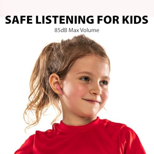 Clan K2 Bluetooth Earbuds for Kids – Safe Volume Limiting, Customizable Fit, and Low Latency for Gaming & Music – Stylish Wireless Earbuds in Blue for Ages 8-10, Enhanced Sound with 3 EQ Modes
