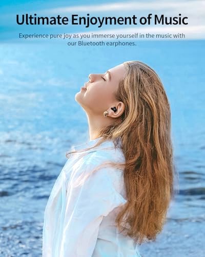 EARTOUS Bluetooth 5.3 Wireless Earbuds – Lightweight Stereo Headphones with 24-Hour Playtime, Ergonomic Comfort, and Superior Microphone Clarity for Seamless Work, Sleep, and Active Lifestyles