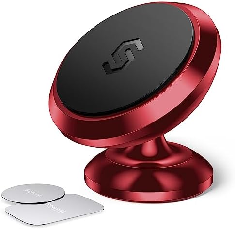 SYNCWIRE 360° Adjustable Magnetic Car Phone Mount – Premium Dashboard Holder for i Phone, Samsung, LG & Mini Tablets – Effortless Navigation & Hands-Free Safety in Sleek Gray Finish – Strong Grip & Easy Installation for Enhanced Driving Experience