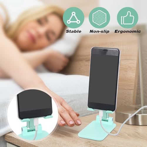 12 Pcs Cell Phone Stand for Desk Phone Holder Stand Foldable Angle Height Adjustable Portable Holder Tablet for Office Travel Photography(Black) – Enhanced Compatibility and Speed