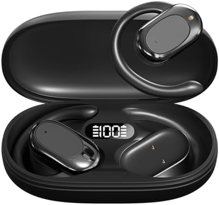 Experience Unmatched Freedom with M57 Open-Ear Wireless Sports Earbuds – Adjustable Hooks for Customized Comfort, Bluetooth 5.4 for Seamless Connectivity, and 36-Hour Battery Life for All-Day Use. Perfect for Running, Workouts, and Outdoor Adventures, These Earbuds Feature Superior Sound Quality and Built-In Safety LED Lights for Enhanced Visibility. Stay Aware of Your Surroundings While Enjoying Powerful Audio – Ideal for Active Lifestyles and Prolonged Wear. Durable and Easy to Maintain, the M57 by Piluyaa Redefines Your Listening Experience with a Blend of Performance, Comfort, and Safety. Transform Your Workouts with Cutting-Edge Open-Ear Technology Today!