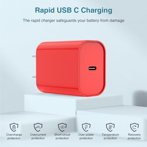 Ultra-Fast 20 W USB C Charger Block – 4 Pack for i Phone 16/15 & Multi-Device Compatibility – Compact Power Adapter for Apple, Samsung, Google – Essential Travel Charging Solution with Enhanced Durability and Safety Features