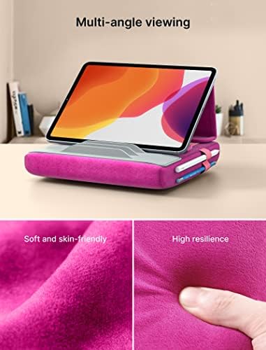 JSAUX Multi-Angle Tablet Pillow Stand – Ergonomic Holder for i Pad, Kindle & Smartphones, 4-11″ Devices in Navy Blue – Ultimate Comfort for Hands-Free Viewing on Bed, Lap or Desk, Ideal for Movies, Reading & Video Calls