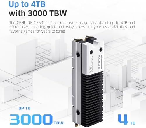 Unleash Lightning-Fast Performance with KLEVV CRAS C910 1 TB NVMe SSD – M.2 2280 Internal Drive with Heatsink for Laptops & Desktops – Experience Up to 5000 MB/s Speeds, Ideal for Gamers and Creators – PCIe Gen4 x4 Enhanced Compatibility & Reliability