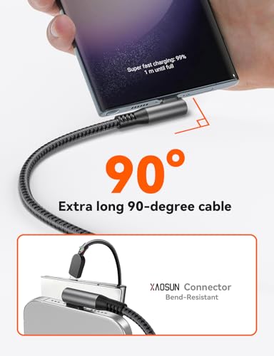 High-Performance XAOSUN 16 FT USB C to USB C Cable – PD3.1 240 W Fast Charging for i Phone, Mac Book & Samsung Galaxy – Unmatched Durability & Flexibility for Ultimate Connectivity