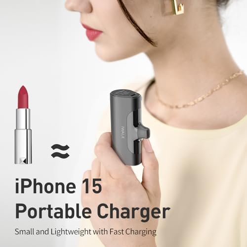 Ultra-Compact i WALK 4,500 m Ah Portable Charger for i Phone 16/15 & Samsung Galaxy S25/S24/S23 – Fast 20 W Power Bank with USB-C Connectivity for Seamless On-the-Go Charging – Lightweight Travel Essential for All Smartphones