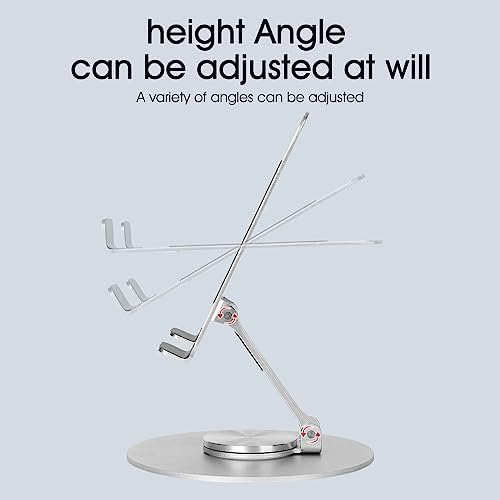 Versatile Adjustable Metal Tablet Stand – Foldable Height-Adjustable Holder for Tablets Up to 12 Inches, Perfect for i Pads and More – Sleek Black Finish for Ultimate Style and Stability in Any Workspace