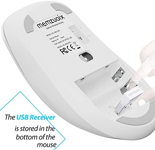 Upgrade Your Workflow with the Memzuoix 2.4 G Wireless Mouse – Ergonomic and Portable 1400 DPI USB Mouse for Laptop, PC & Desktop | 5 Customizable Buttons for Ultimate Control | Ideal for Professionals and Casual Users Alike