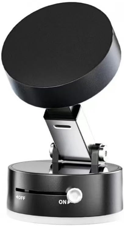 Foldable Vacuum Magnetic car Phone Holder, Double-Sided Swivel Stand 360° Rotatable Suction Phone Mount, fit for All Phone Models & Cars & Domestic use, Hands-Free Portable Phone Holder (Black) – Enhanced Compatibility and Speed
