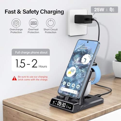 Revolutionary 3-in-1 USB C Charging Hub for Google Pixel Devices – 25 W Super Fast Charging Dock for Pixel Watch 1 & All Pixel Generations Including Pixel Buds Pro/2/A-Series – Sleek, Space-Efficient Design for Optimal Device Organization and Rapid Power-Up