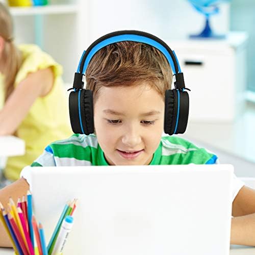ELECDER i37 Foldable Kids Headphones – Lightweight, Adjustable On-Ear Wired Headphones in Vibrant Peach/Purple for School, Travel & Home Learning – Perfect Audio Companion for Young Learners & Teens with Comfortable Fit and Universal Device Compatibility