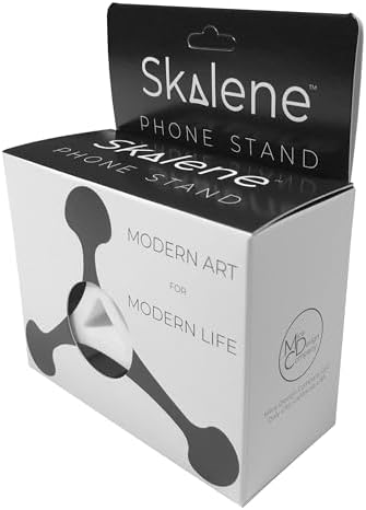 Skalene Phone Stand – 100% Silicone Rubber, Adjustable Phone Holder, Prop, Rest – Desk, Office, Home, Kitchen Accessory (Stealth Black) – Enhanced Compatibility and Speed
