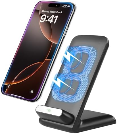 Ultra-Slim Wireless Charging Stand with Fast Charging Capability – Cellet’s Stylish Qi-Compatible Phone Holder for Seamless Home and Office Use, Effortlessly Portable Design for Convenient Charging and Hands-Free Viewing