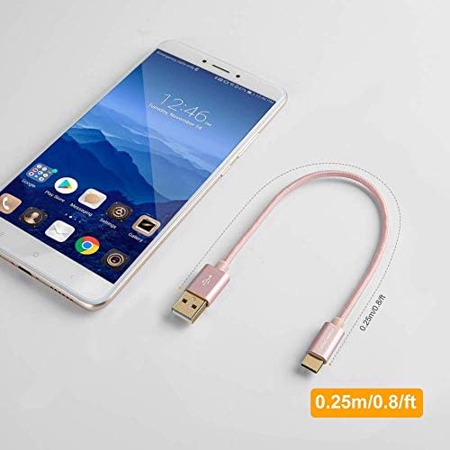 Compact USB C Cable Duo – 0.5 FT Braided Fast Charging Cables for Seamless Data Transfer | 3 A Power & 480 Mbps Speed | Ultimate Compatibility for Mac Book Air, Galaxy S22 Ultra, Stylus Pen, and More | Durable Design | Ideal for On-the-Go Connectivity