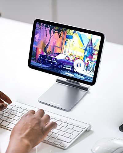 Transform Your i Pad Mini 6 (2021) Experience with LULULOOK Magnetic Stand – Ergonomic Aluminum Holder for Optimal Viewing & Drawing, Adjustable Height & Angle, Lightweight Design for Easy Portability and Versatile Portrait/Landscape Use
