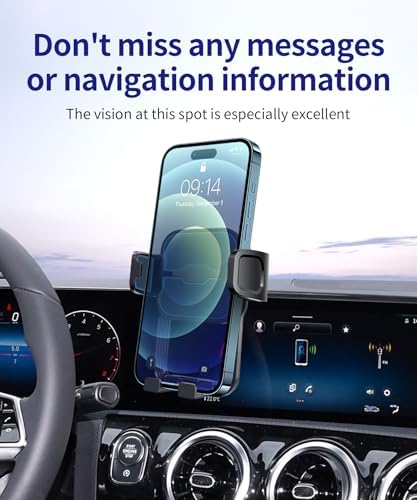 Premium 360° Rotating Phone Holder for 2015 Mercedes Benz GLA/CLA-Class – 5.8″ Screen Auto Mount for Effortless Navigation & Hands-Free Communication – Stylish and Easy-to-Install Car Accessory for Enhanced Safety and Driving Comfort